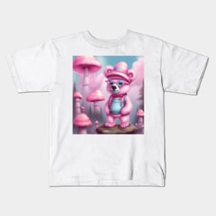 bear in the pink world Kids T-Shirt